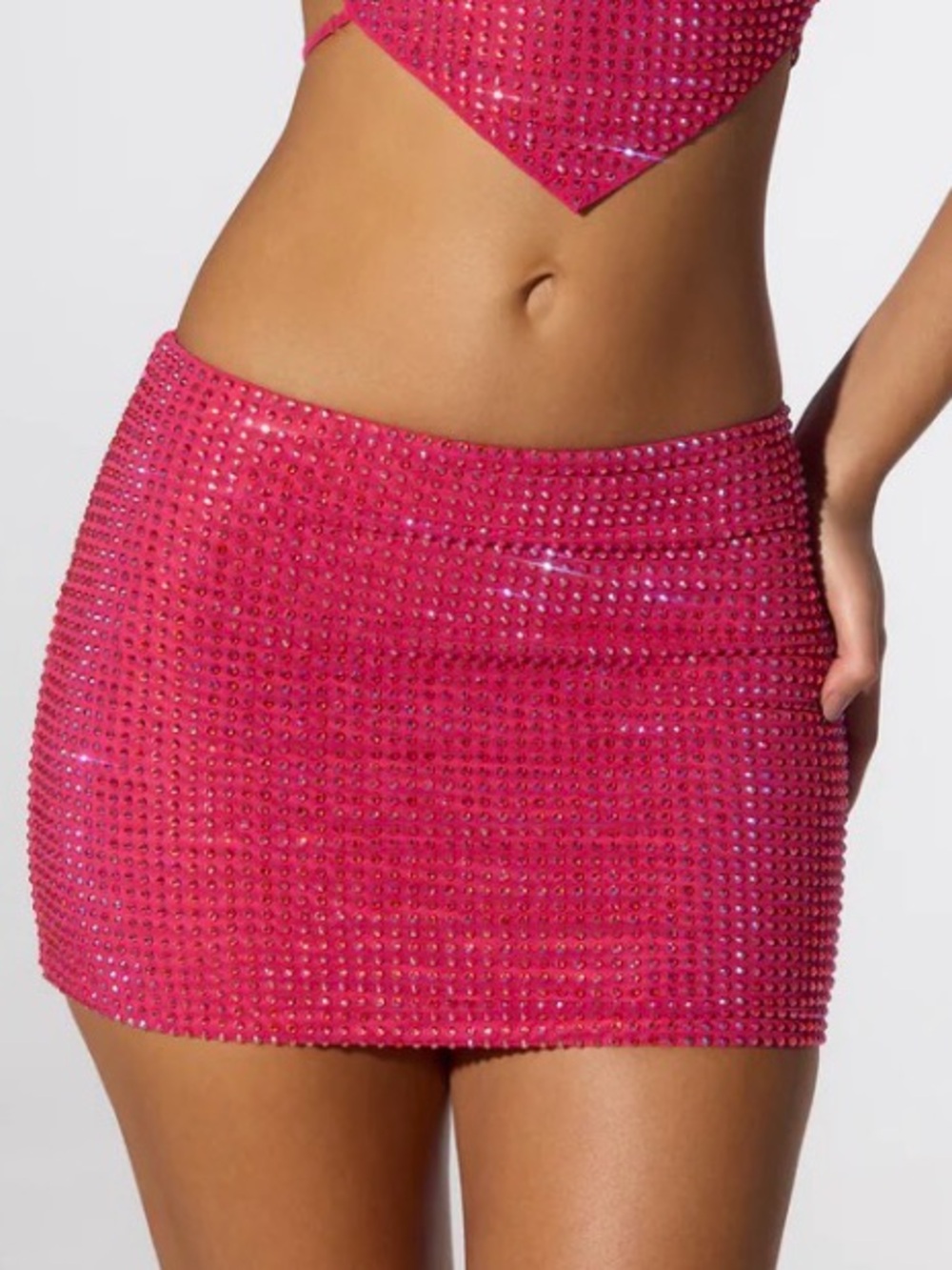 Oh Polly Hot Pink Embellished Mini Skirt (SOLD SEPARATELY!)